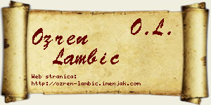 Ozren Lambić vizit kartica